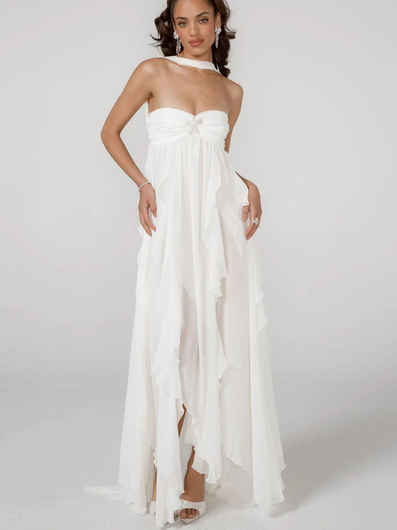 Twilight Cascade Asymmetrical Gown