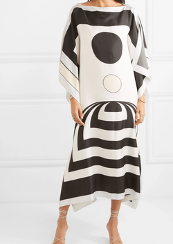 Contrast Monochrome Kaftan