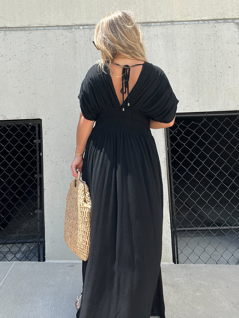 Black Broken Hearted Maxi Dress