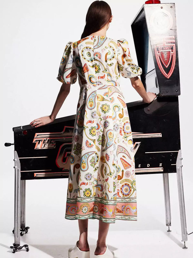 Arcade Dreams Printed Midi Dress